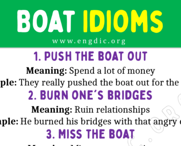 Boat Idioms (With Meaning and Examples)