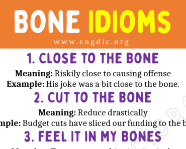 Bone Idioms (With Meaning and Examples)