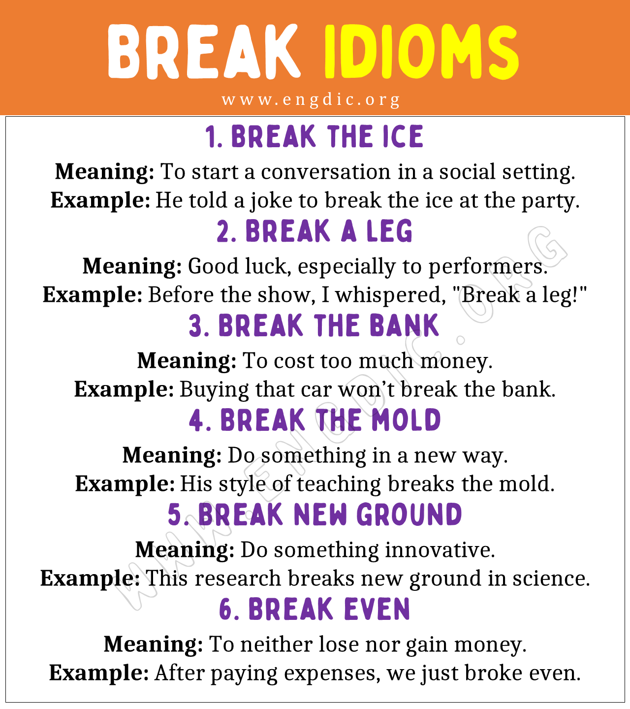 Break Idioms