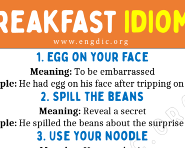 Breakfast Idioms (With Meaning and Examples)