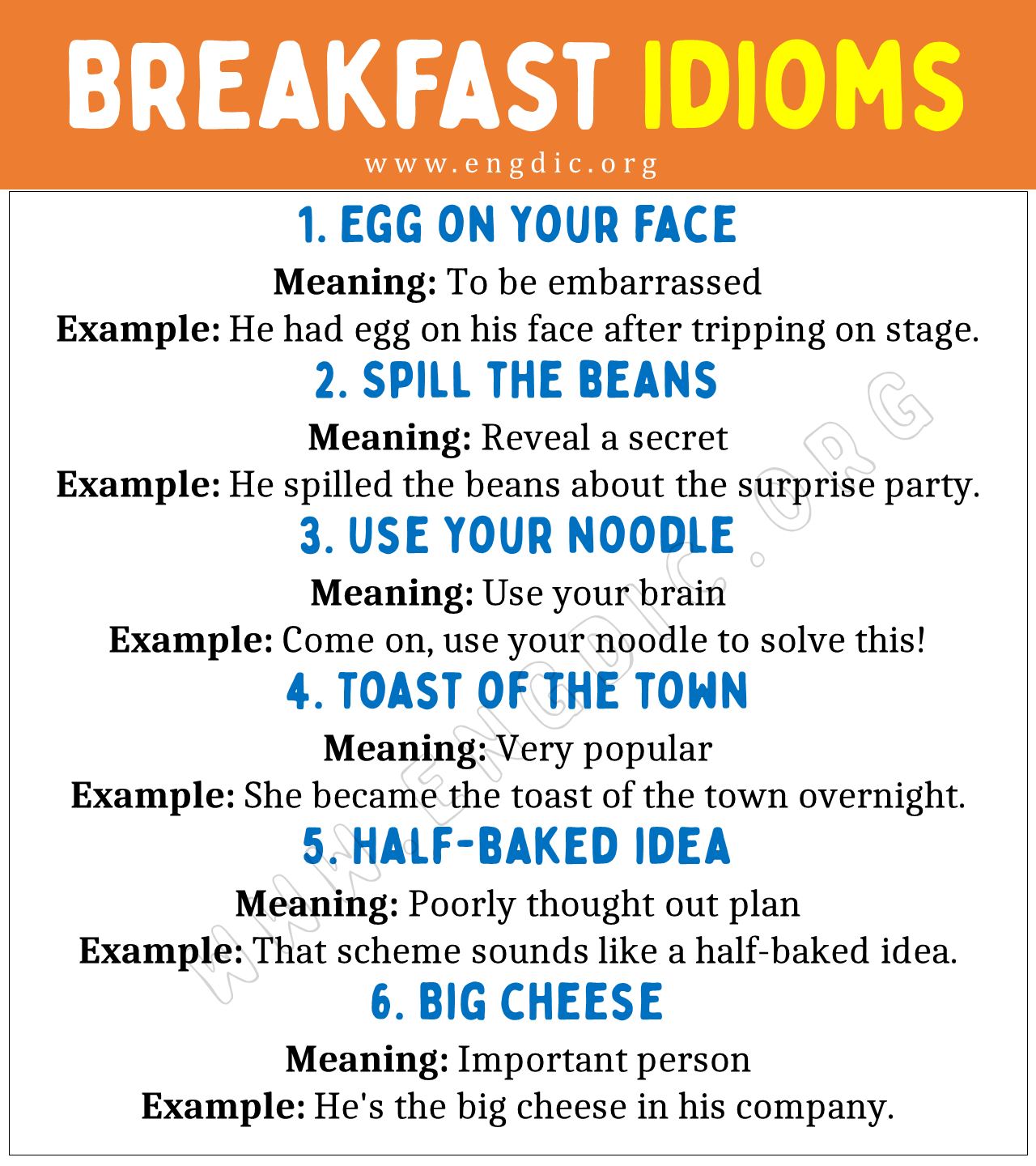 Breakfast Idioms