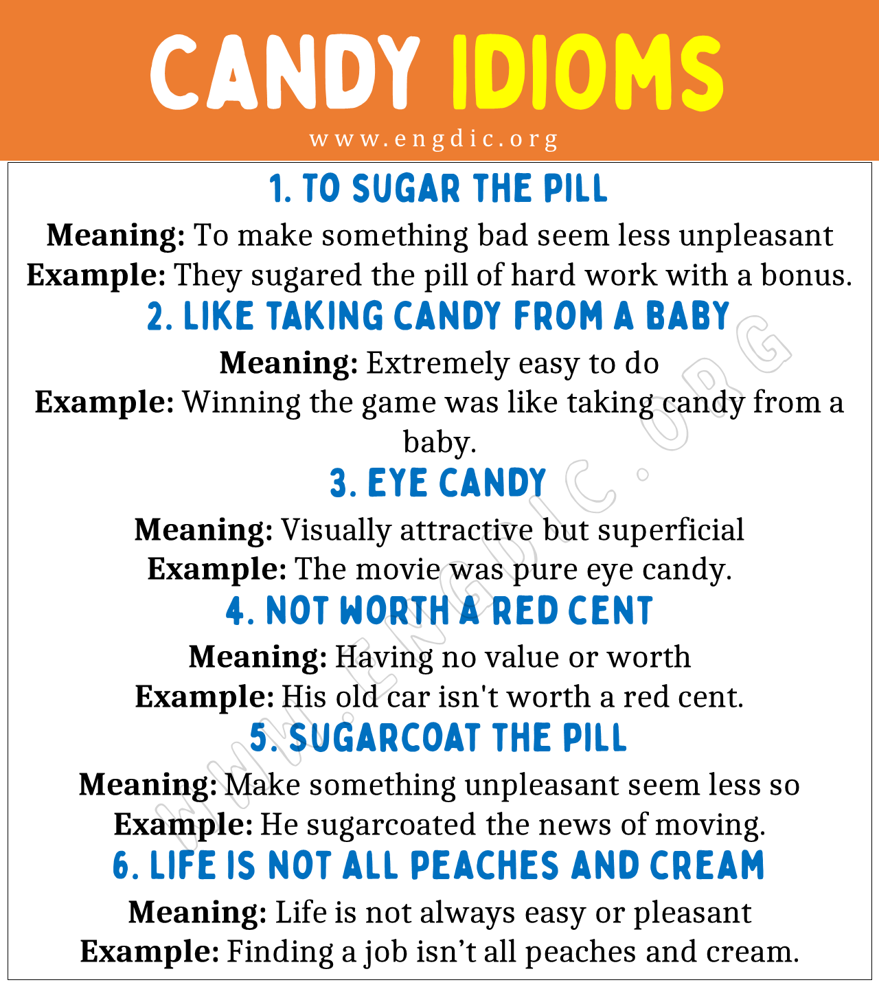 Candy Idioms