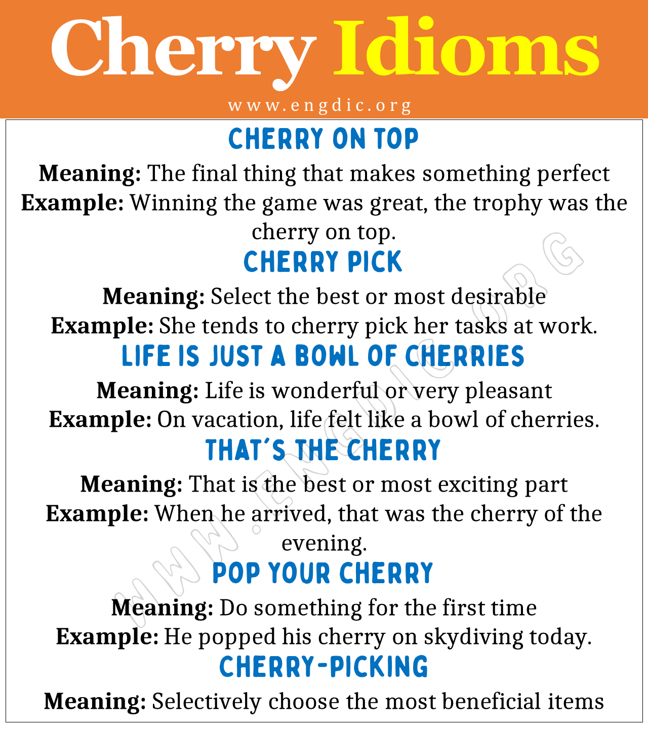 Cherry Idioms