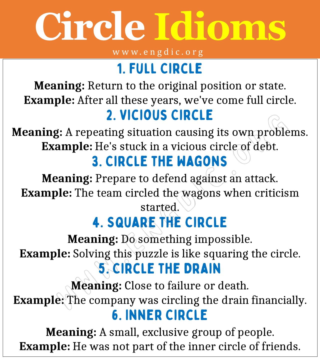 Circle Idioms