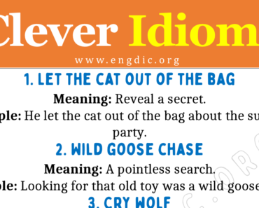 Clever Idioms (With Meaning and Examples)
