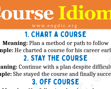 Idioms about Course (With Meaning and Examples)