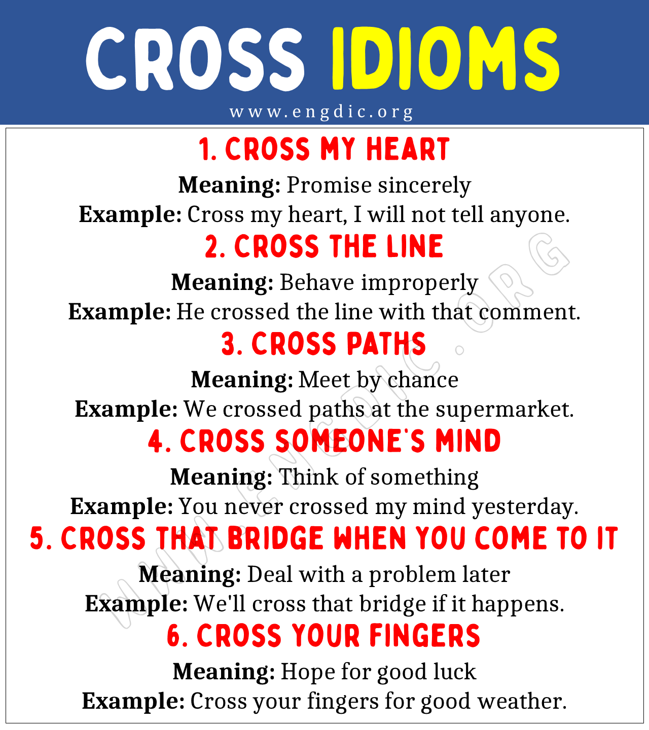 Cross Idioms