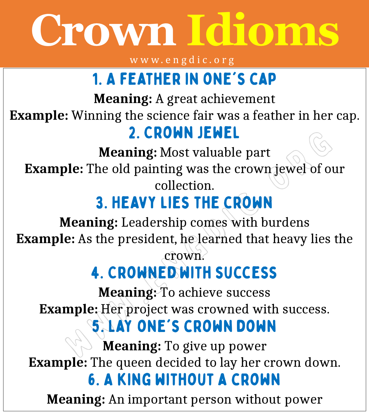 Crown Idioms
