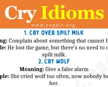 Cry Idioms (With Meaning and Examples)