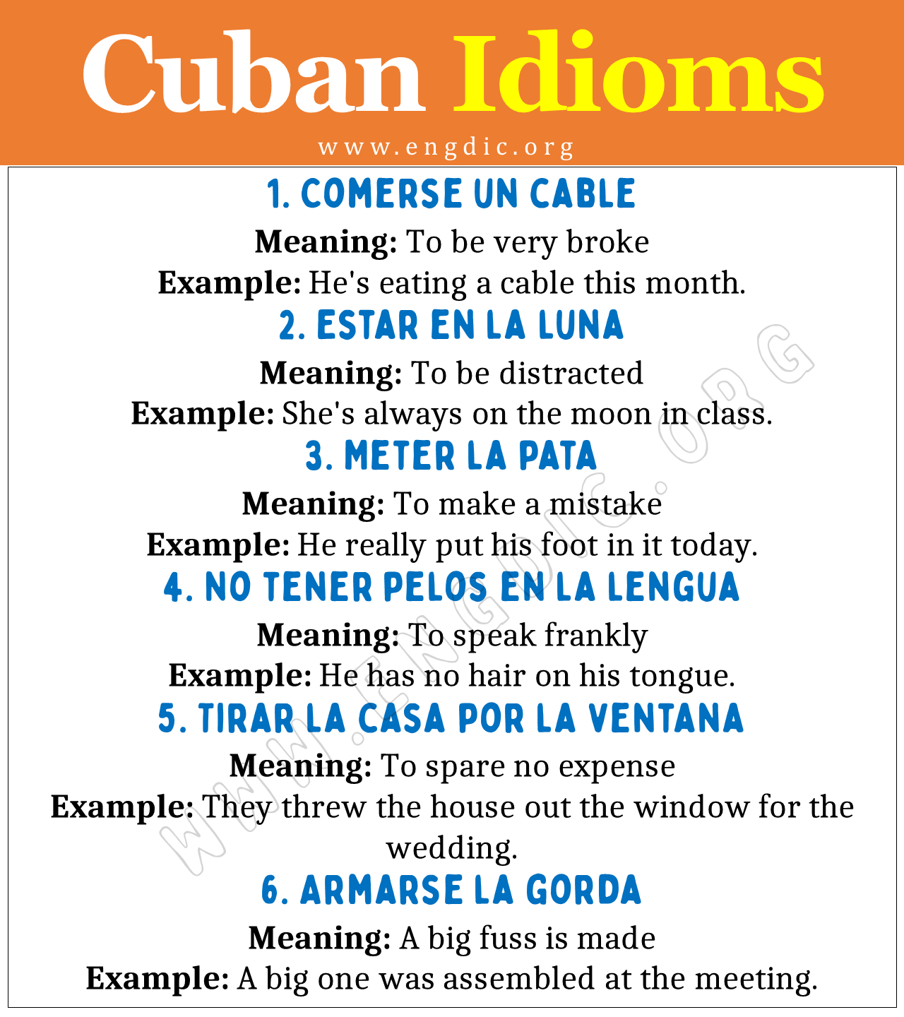 Cuban Idioms