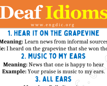 Deaf Idioms (With Meaning and Examples)