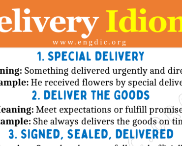 Delivery Idioms (With Meaning and Examples)