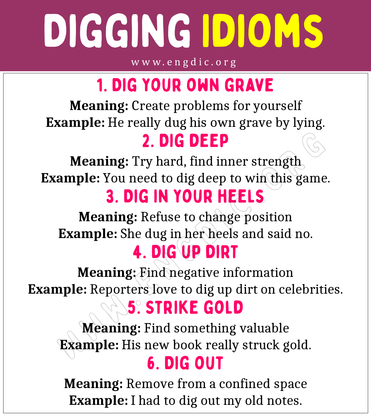 Digging Idioms