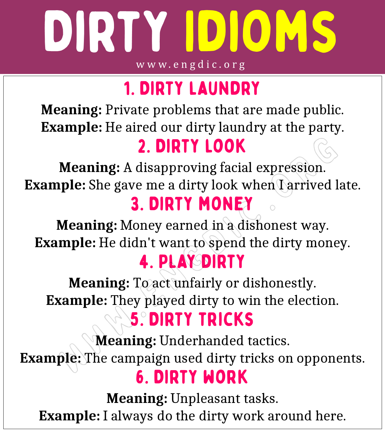 Dirty Idioms