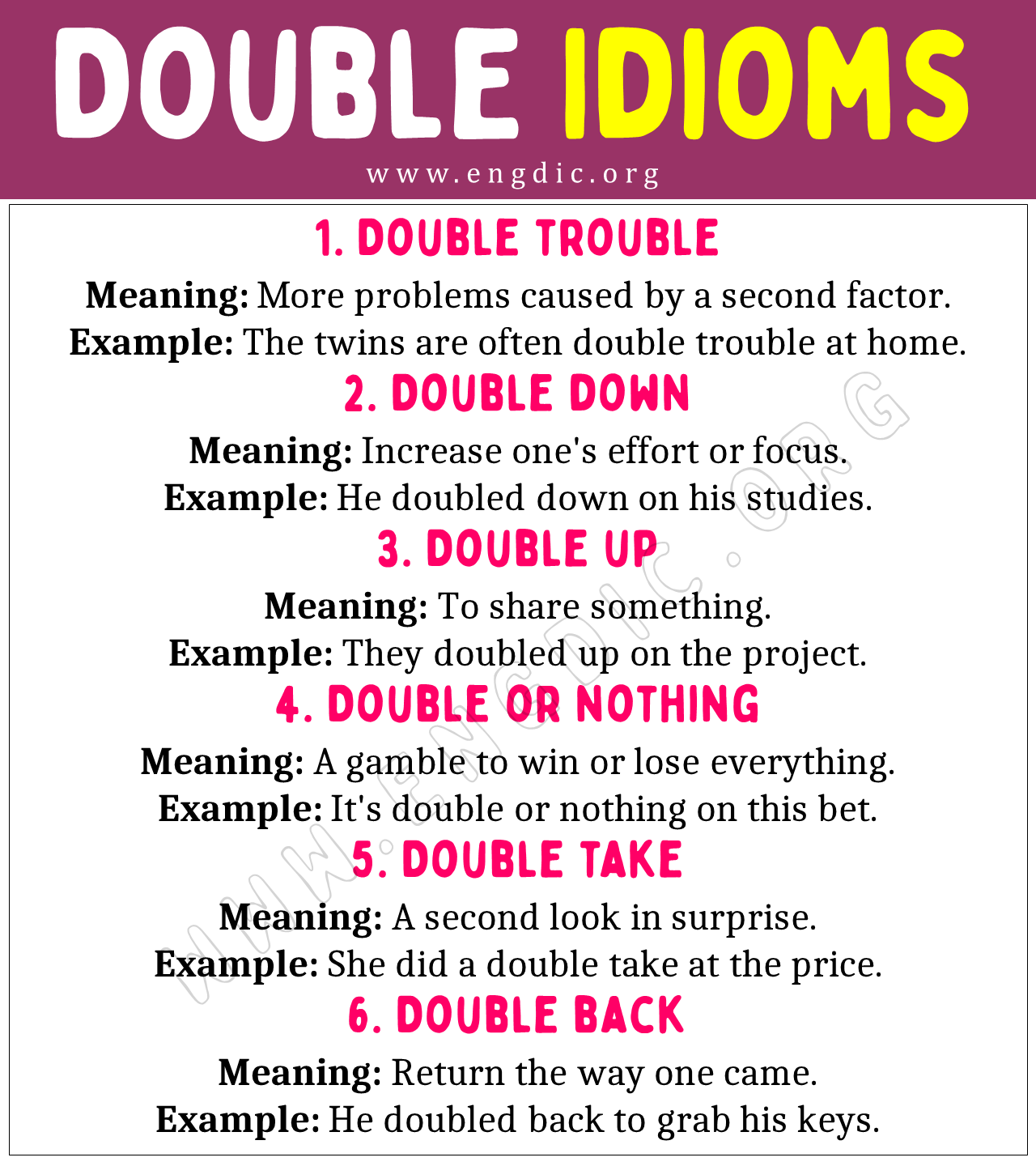 Double Idioms