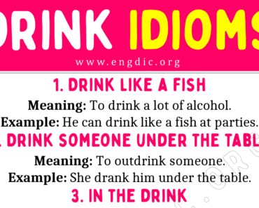 Drink Idioms (With Meaning and Examples)