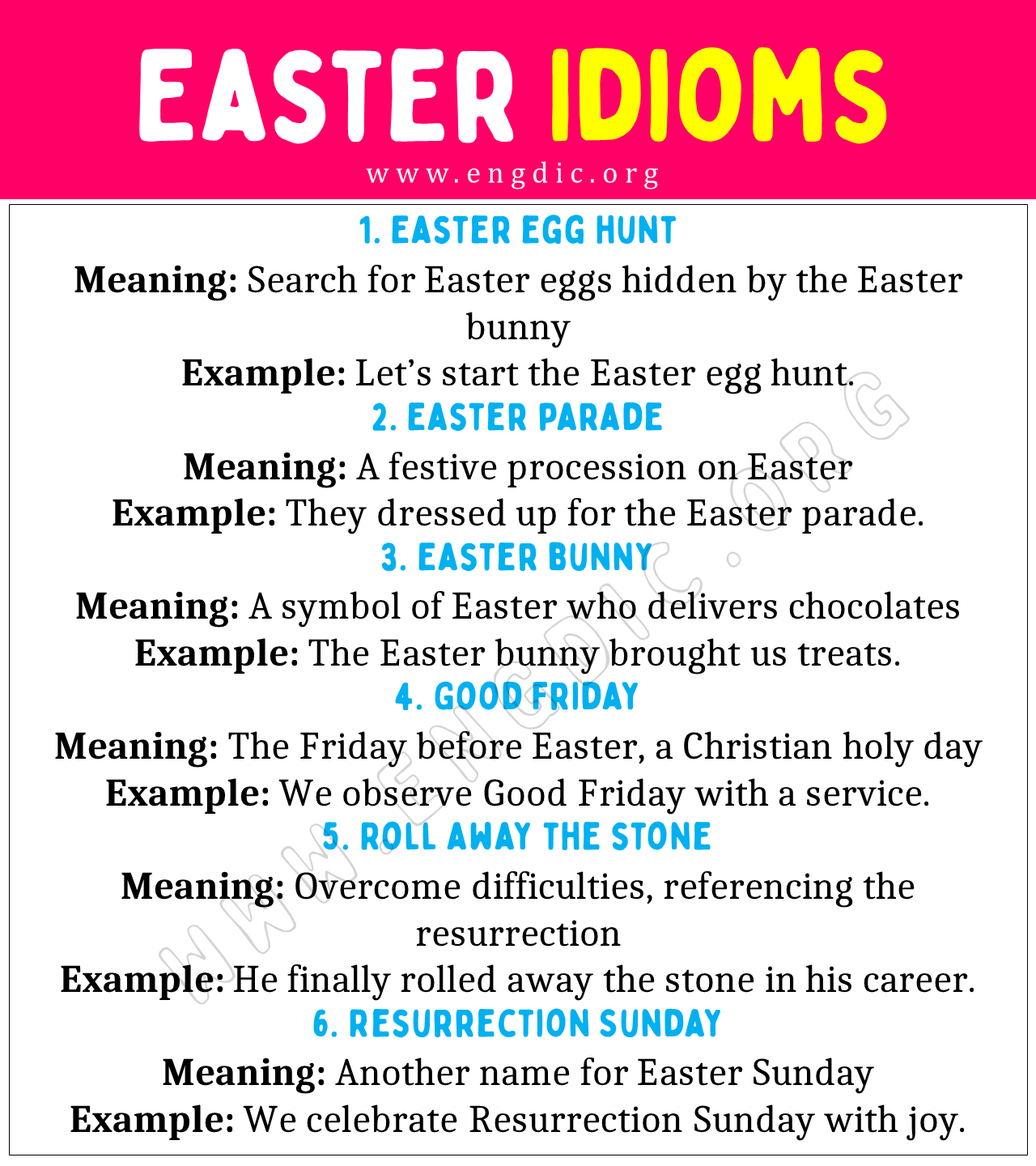 Easter Idioms