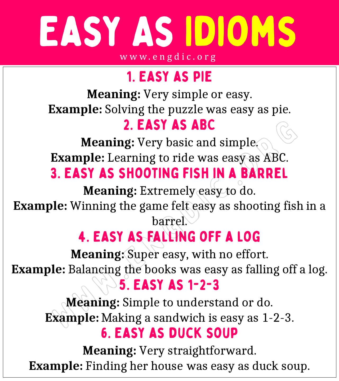 Easy As Idioms