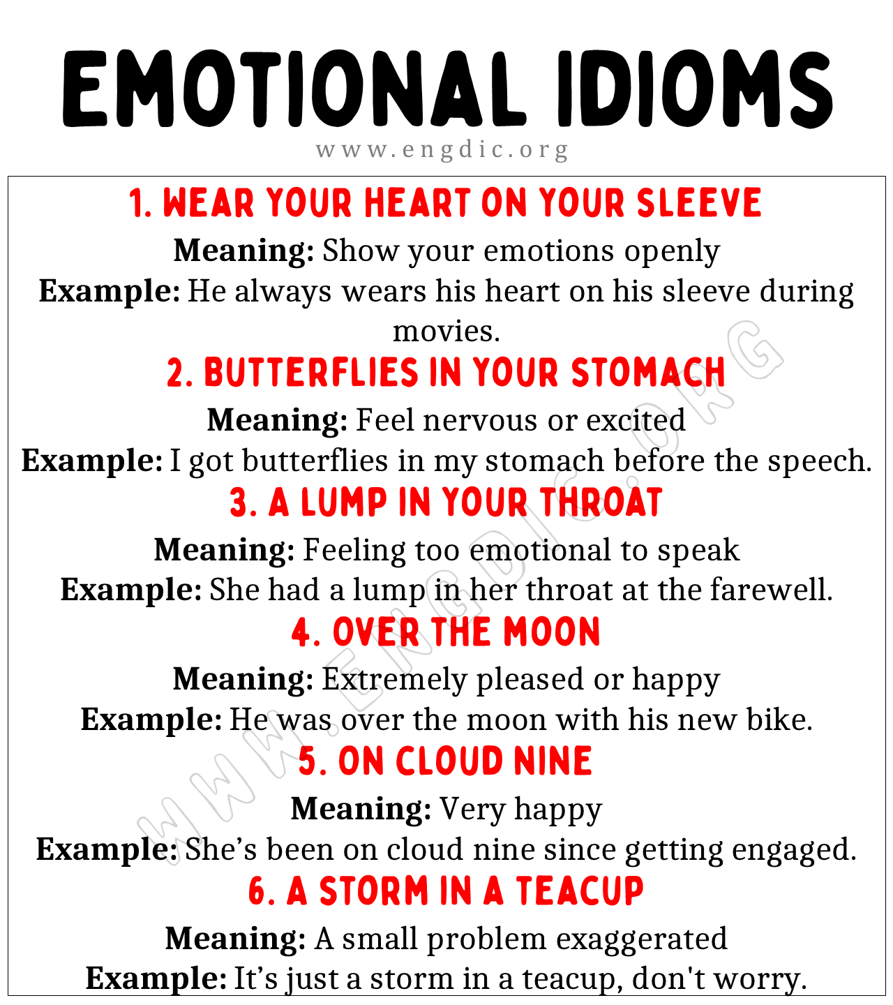 Emotional Idioms