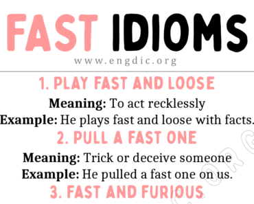 Fast Idioms (With Meaning and Examples)
