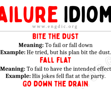 Failure Idioms (With Meaning and Examples)