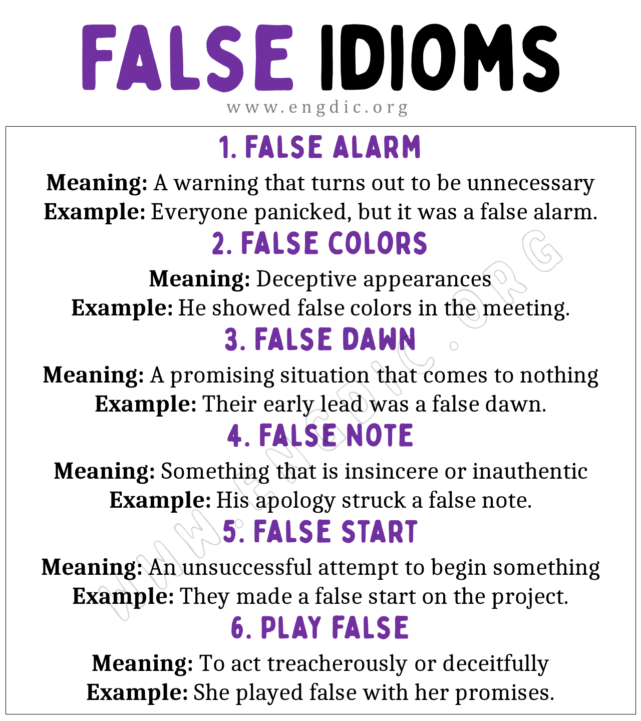 False Idioms