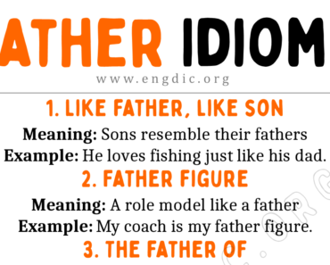 Father Idioms (With Meaning and Examples)