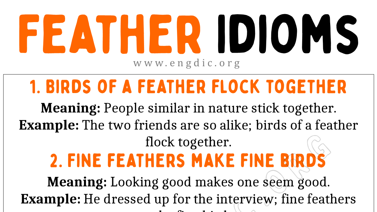 birds of a feather idioms meaning