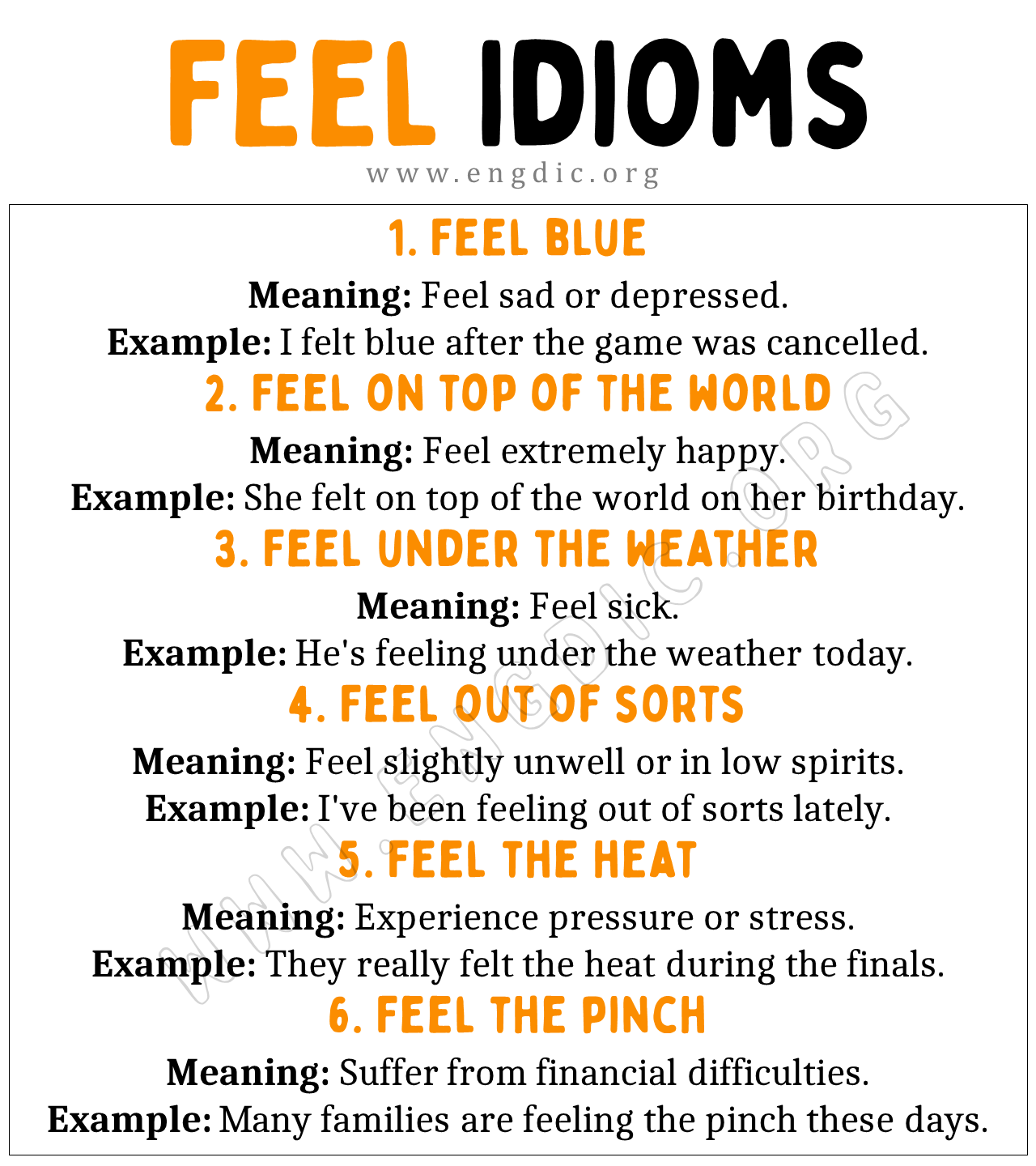 Feel Idioms