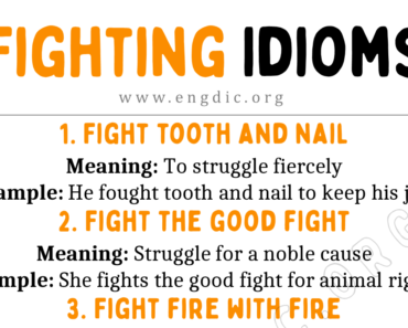 Fighting Idioms (With Meaning and Examples)