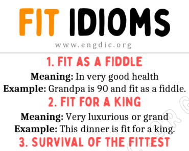 Fit Idioms (With Meaning and Examples)