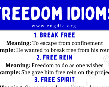 Freedom Idioms (Idioms For Freedom)