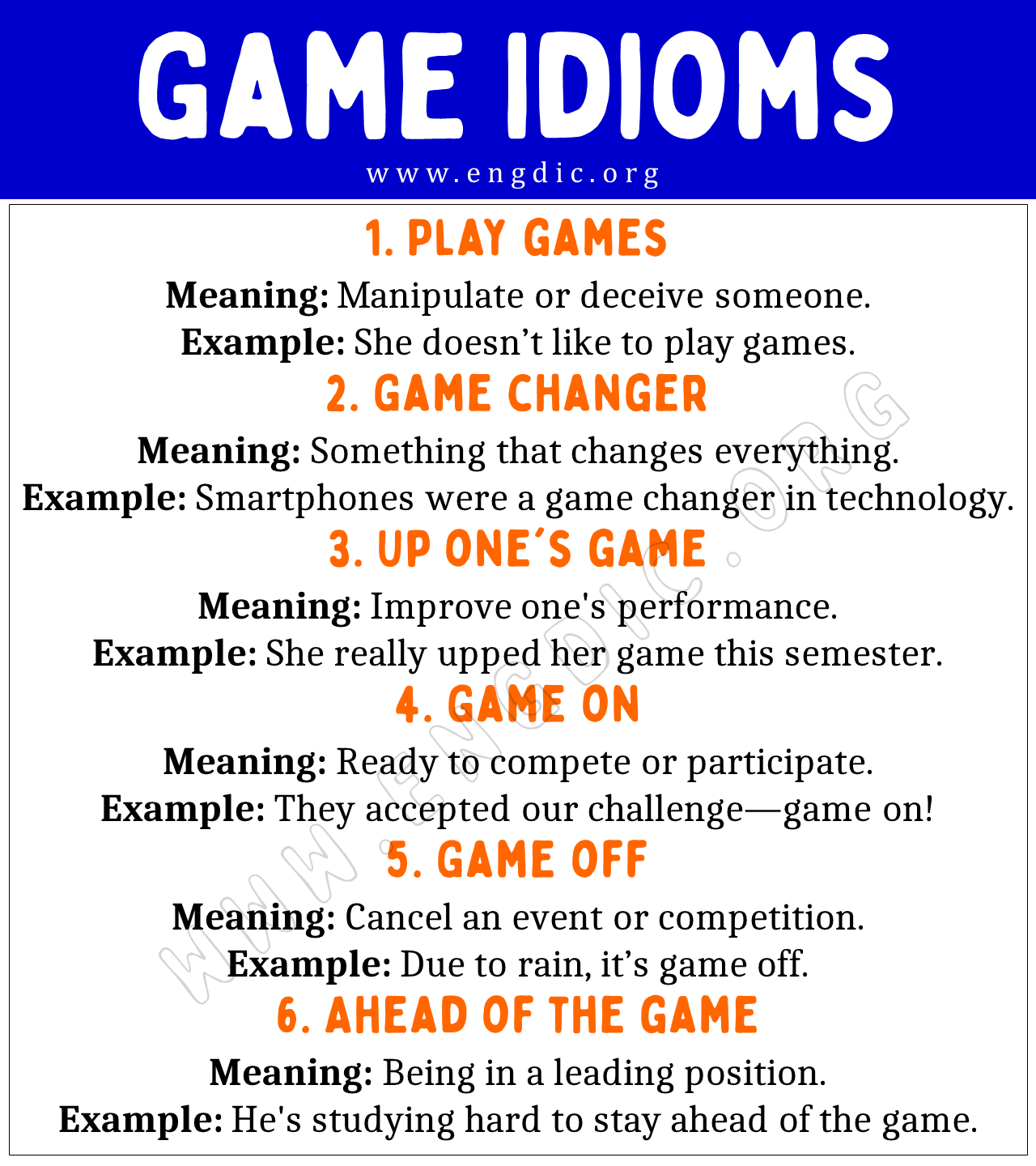 Game Idioms