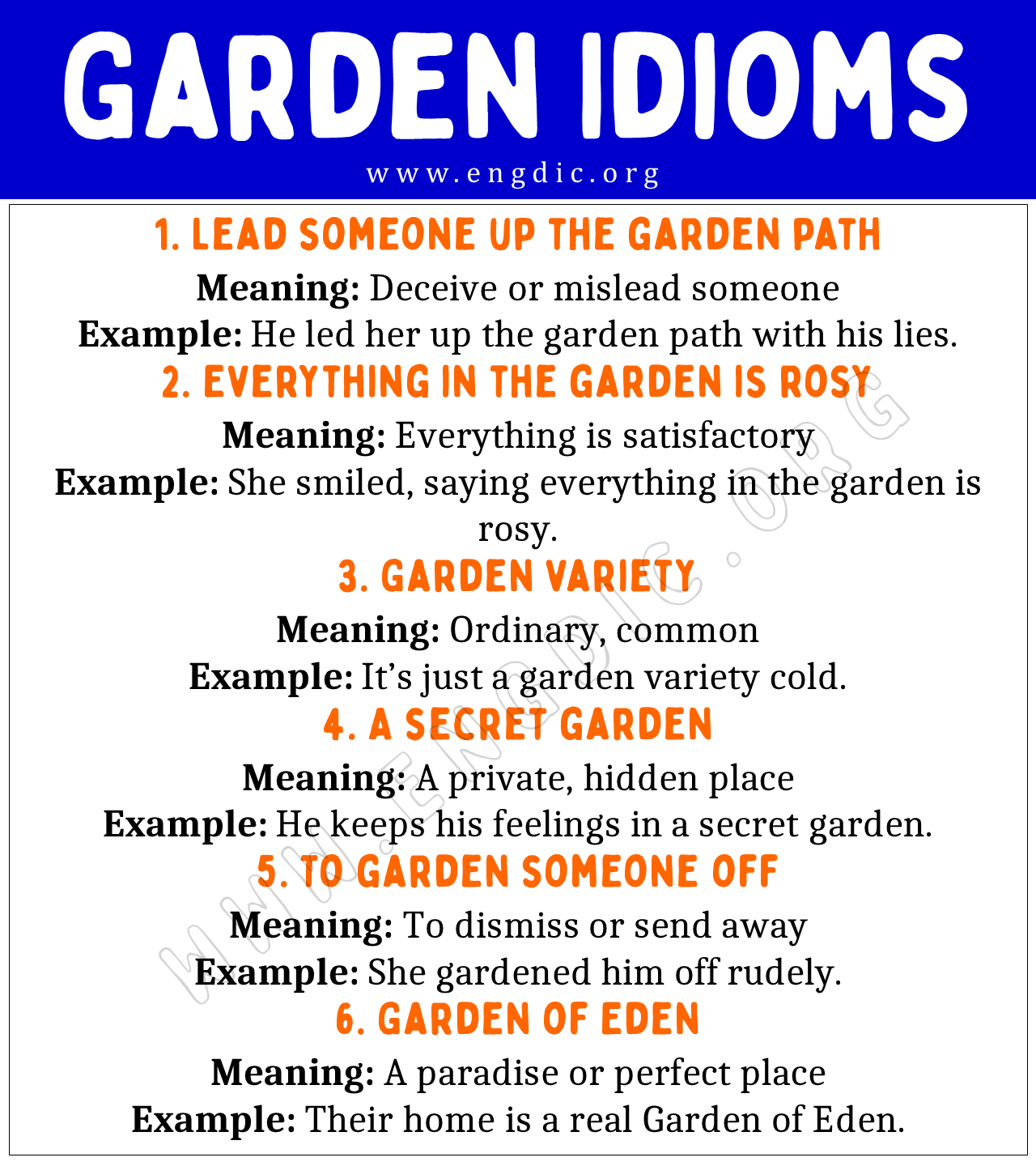 Garden Idioms