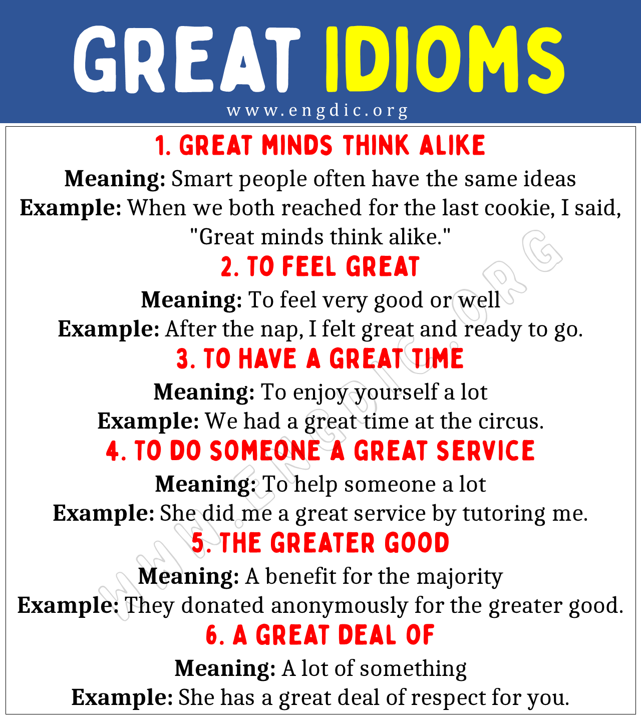 Great Idioms