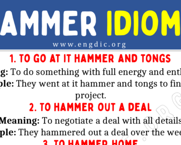 Hammer Idioms (With Meaning and Examples)