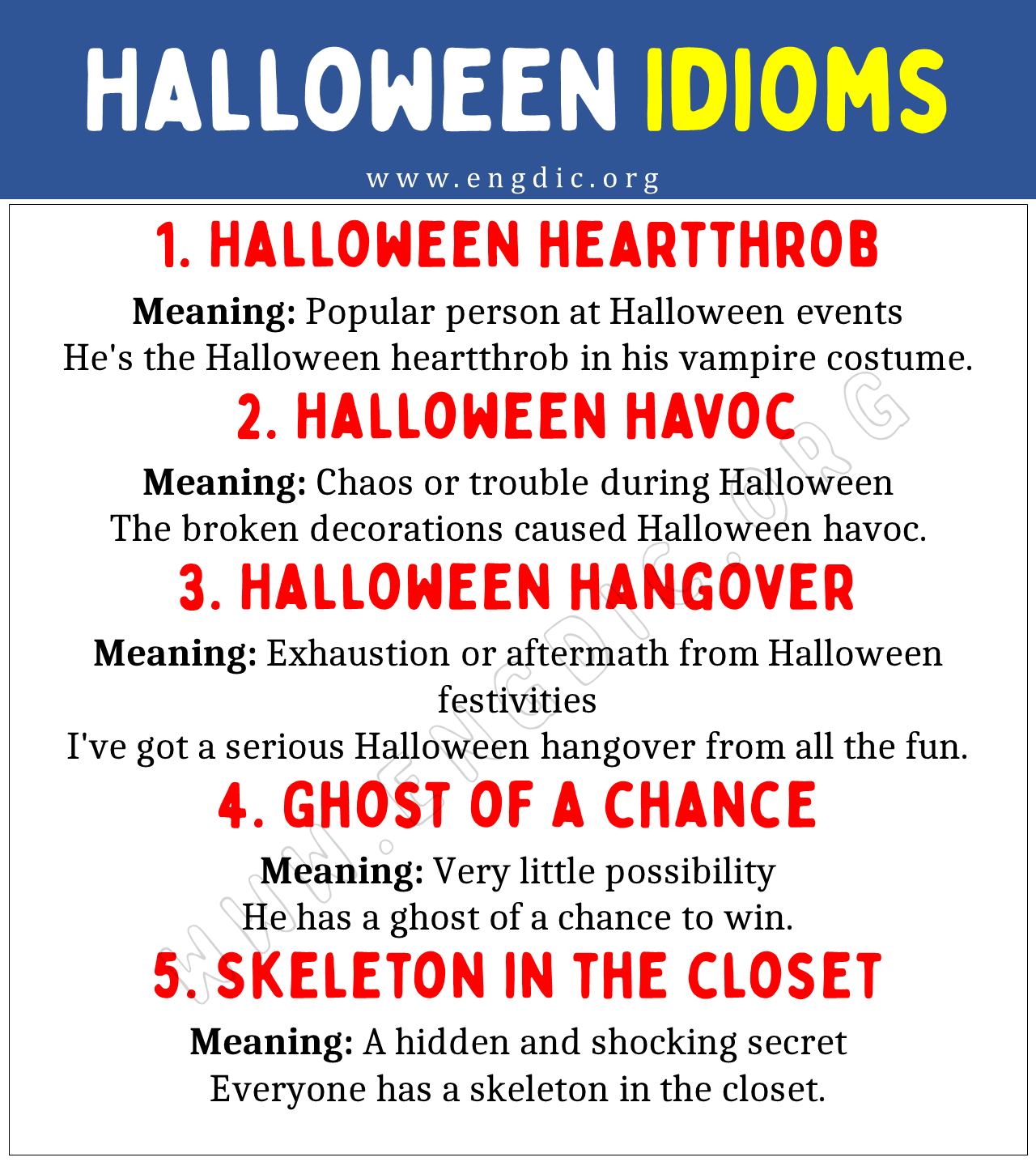 Halloween Idioms