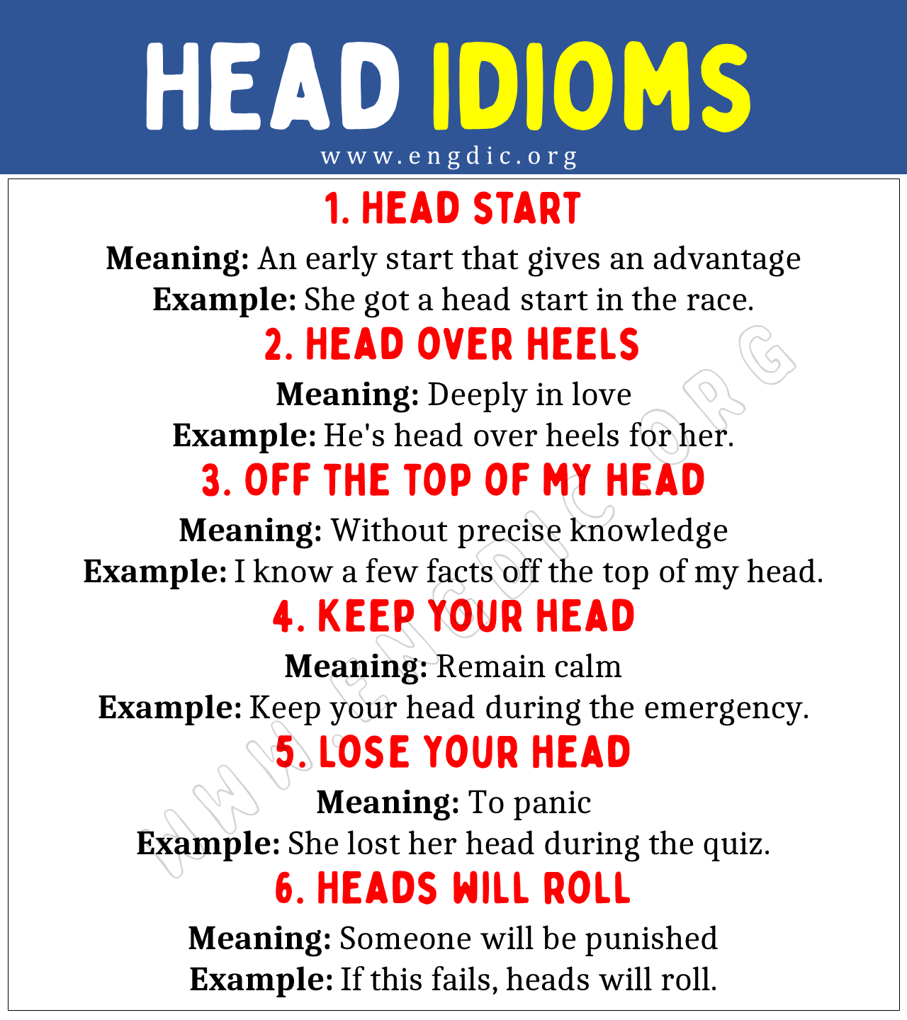 Head Idioms