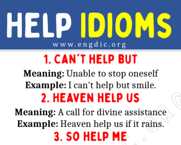 Help Idioms (With Meaning and Examples)