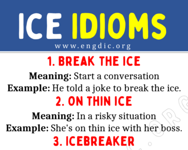 Ice Idioms (With Meaning and Examples)
