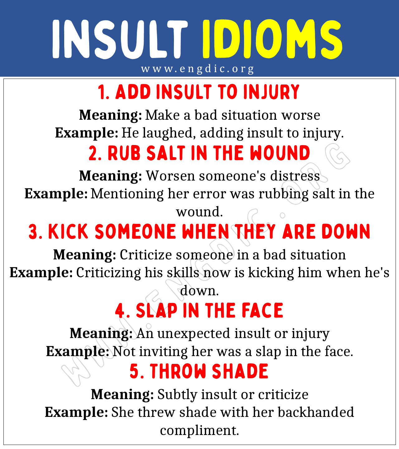Insult Idioms