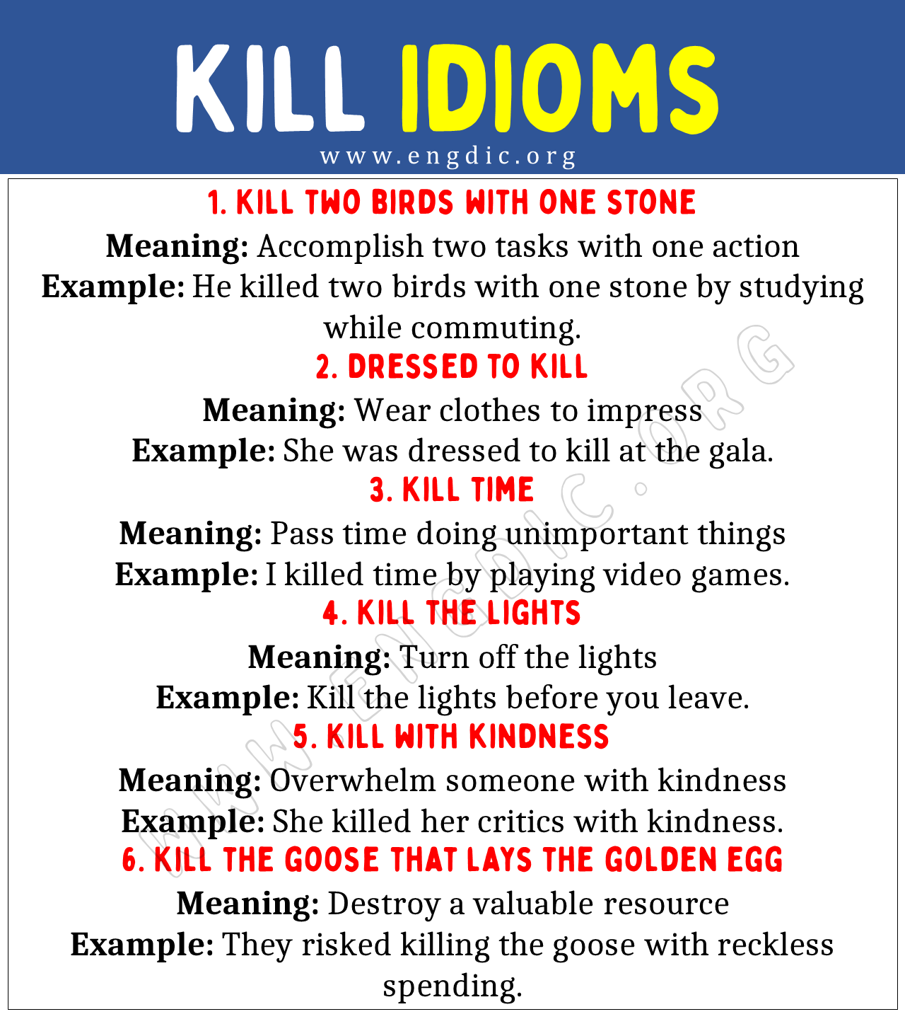 Kill Idioms