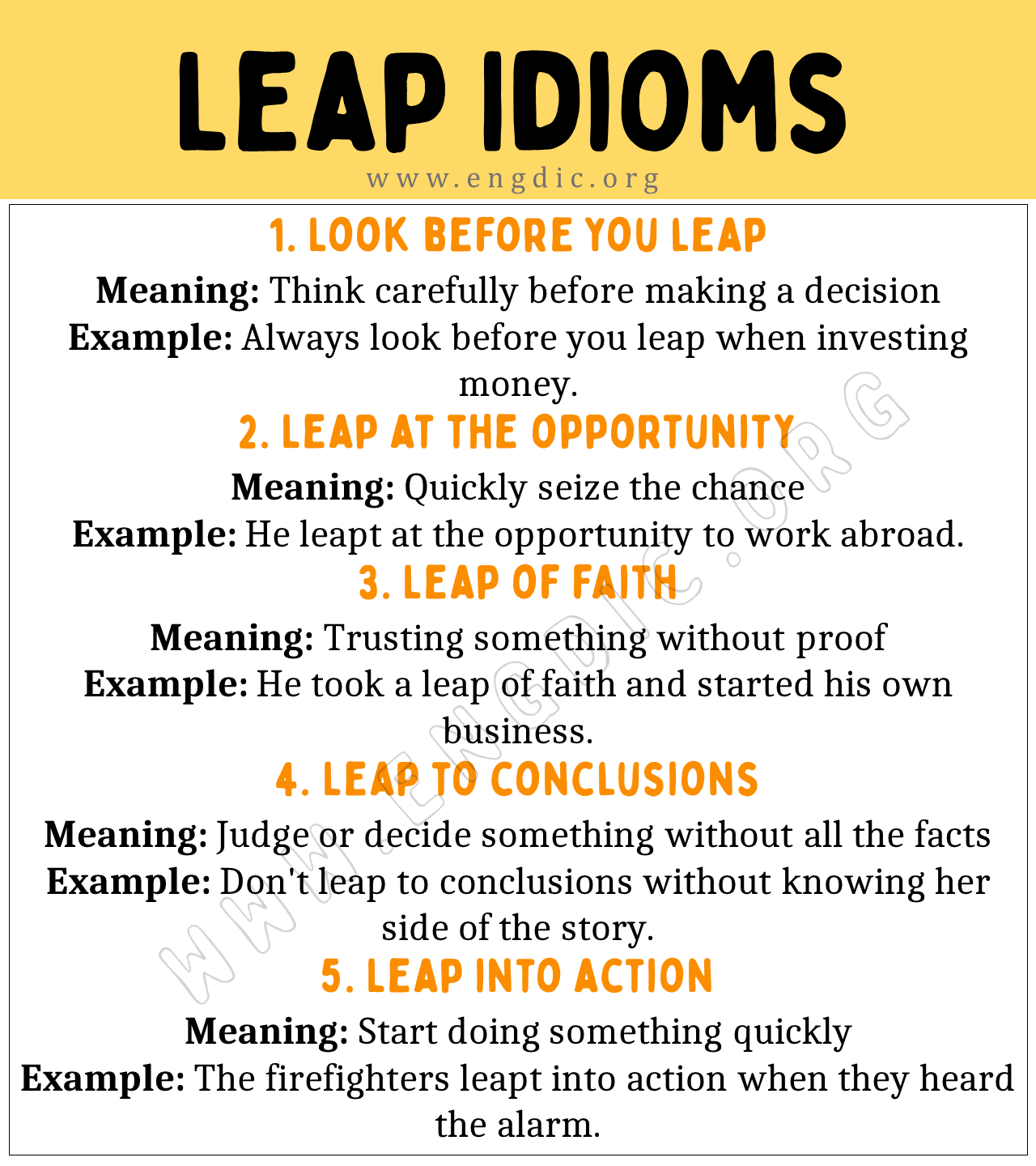 Leap Idioms