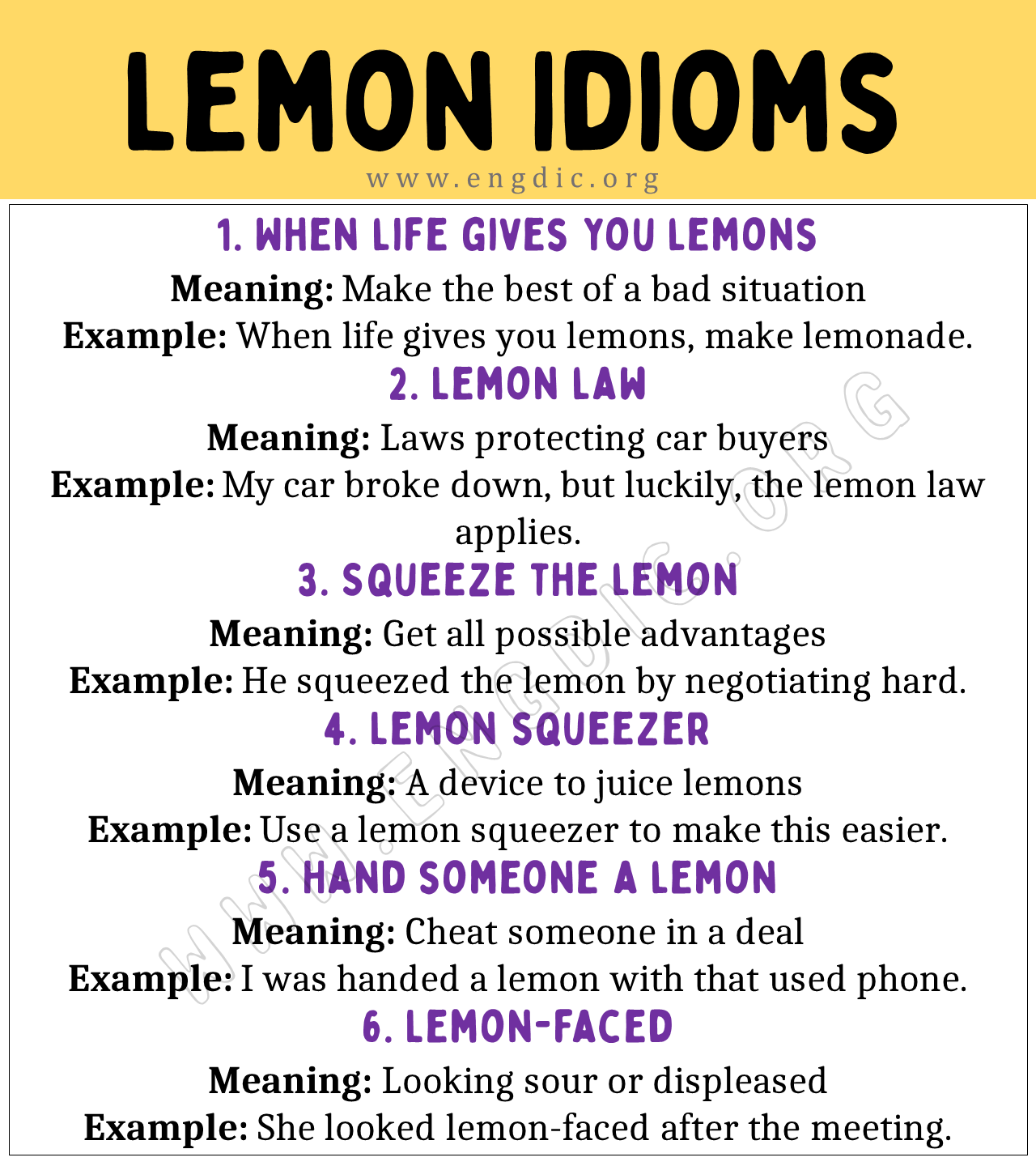 Lemon Idioms