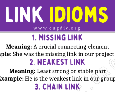 Link Idioms (With Meaning and Examples)