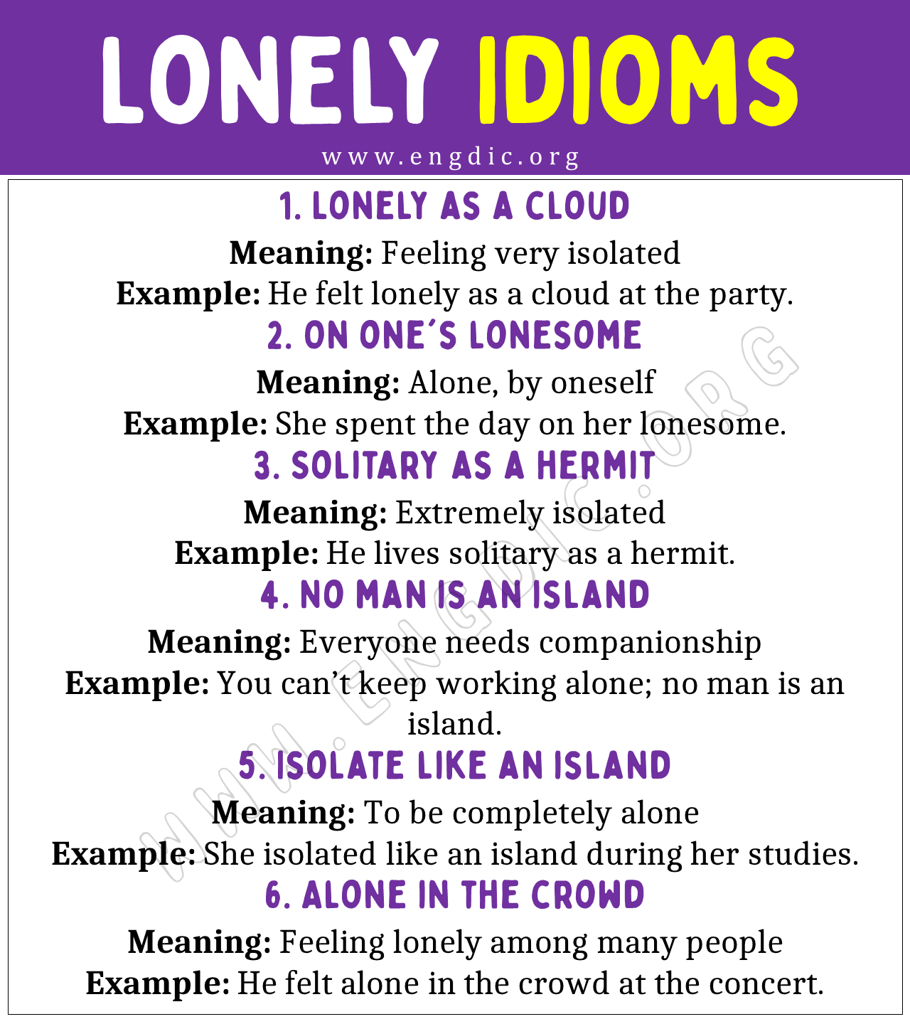 Lonely Idioms