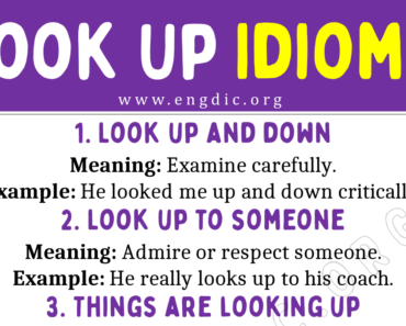 Look Up Idioms (With Meaning and Examples)