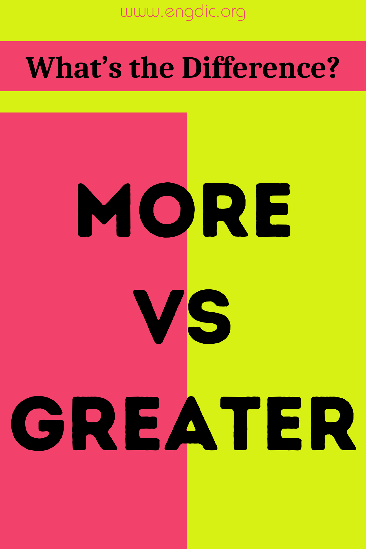 More vs Greater