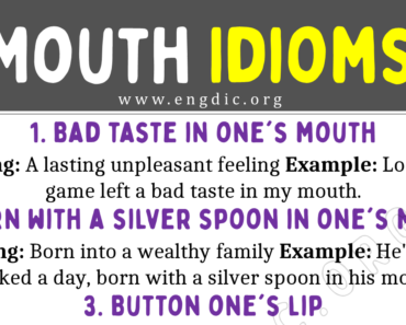 Mouth Idioms (With Meaning and Examples)