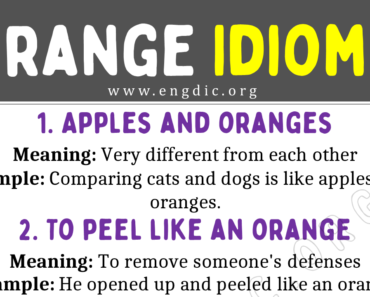 Orange Idioms (With Meaning and Examples)